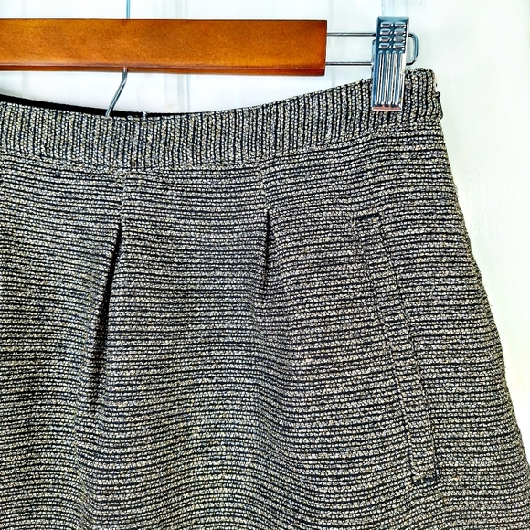 Broadway & Broome Gold Metallic Micro Mini Skirt Sz 2 - Picture 2 of 11